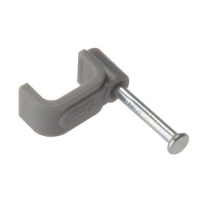 Cable Clip 1.0mm Twin & Earth (100 pack) Grey