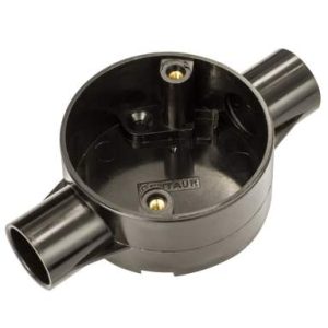 20mm 2 Way Through Terminal Black