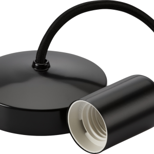 6" E27 Contemporary Pendant Set - Matt Black - 8270MB