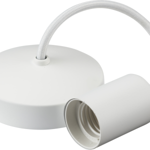 6" E27 Contemporary Pendant Set - Matt White - 8270MW