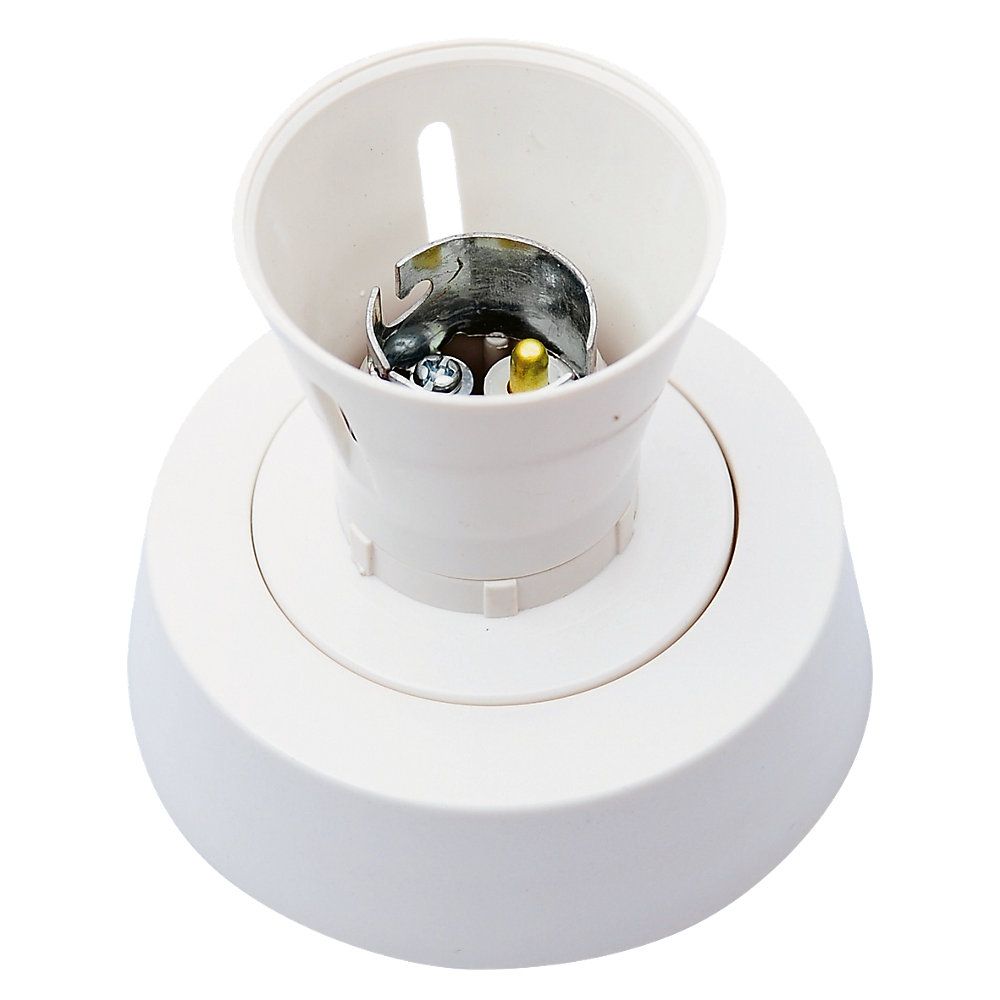 Straight Pre-Wired B22 Battern Lampholder - BLSHOPW