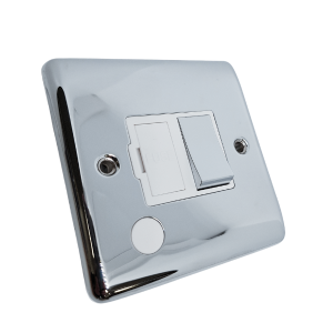 Polished Chrome 13A Switched Fuse Spur D38PCW