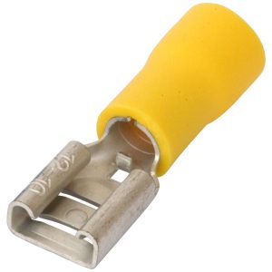 Push On Connector Female 6mm Yellow
