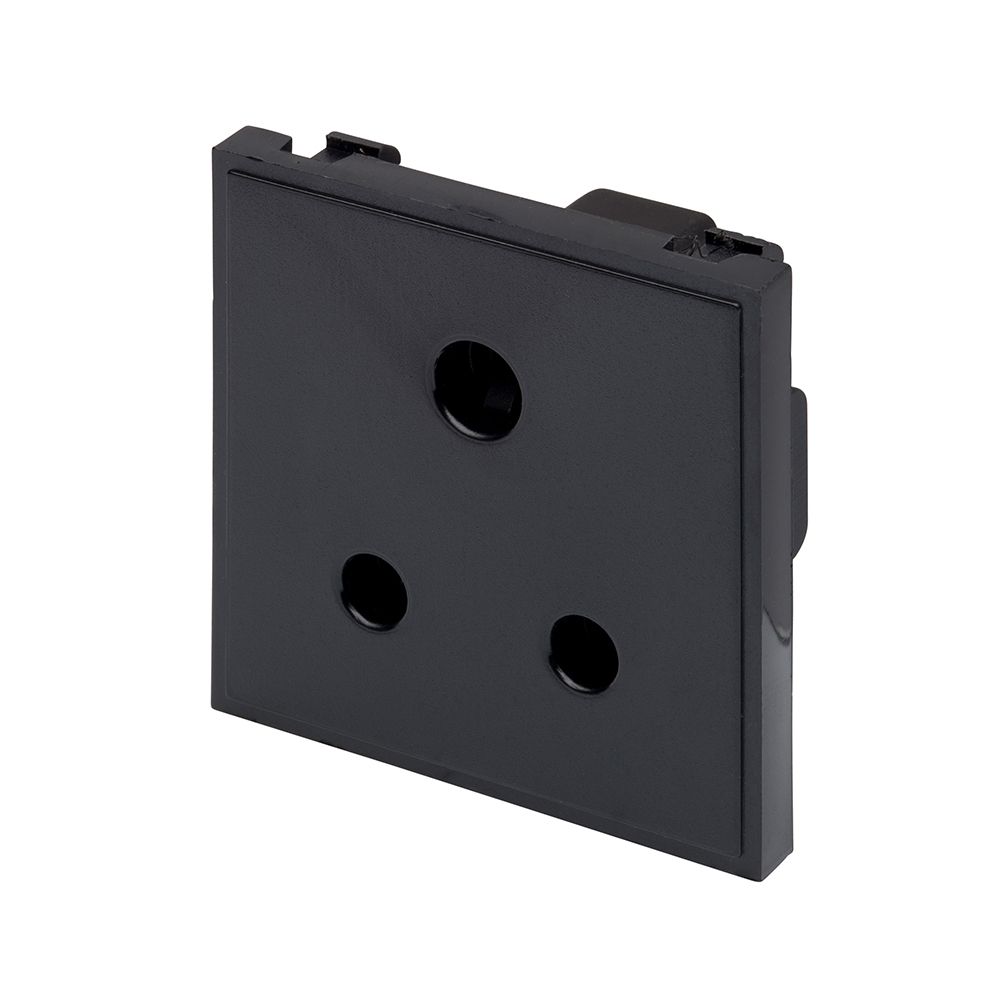 5A Socket Euro Module - Black - IN058B