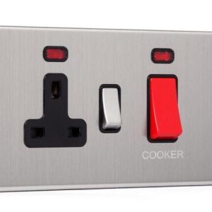 45A Cooker Switch with Socket - SG41BCB