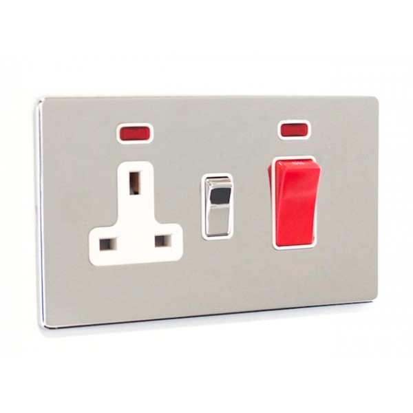 45A Cooker Switch with Socket - SG41PCW