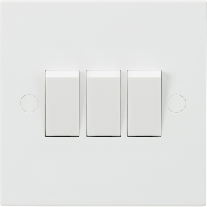 3 Gang Treble 10a Light Switch Square SN4000