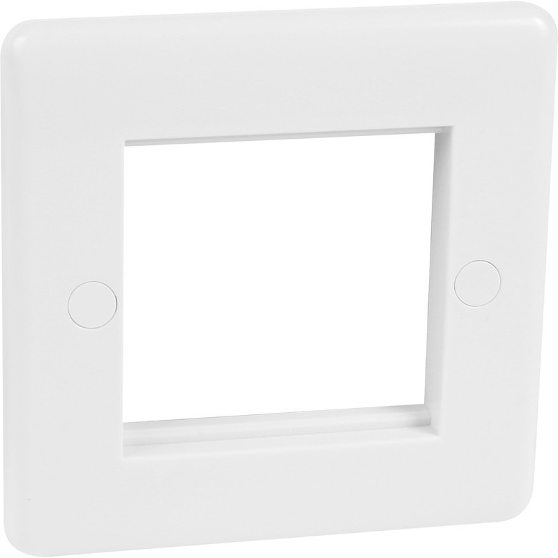 White Moulded 2 Data Module Plate - ST63W