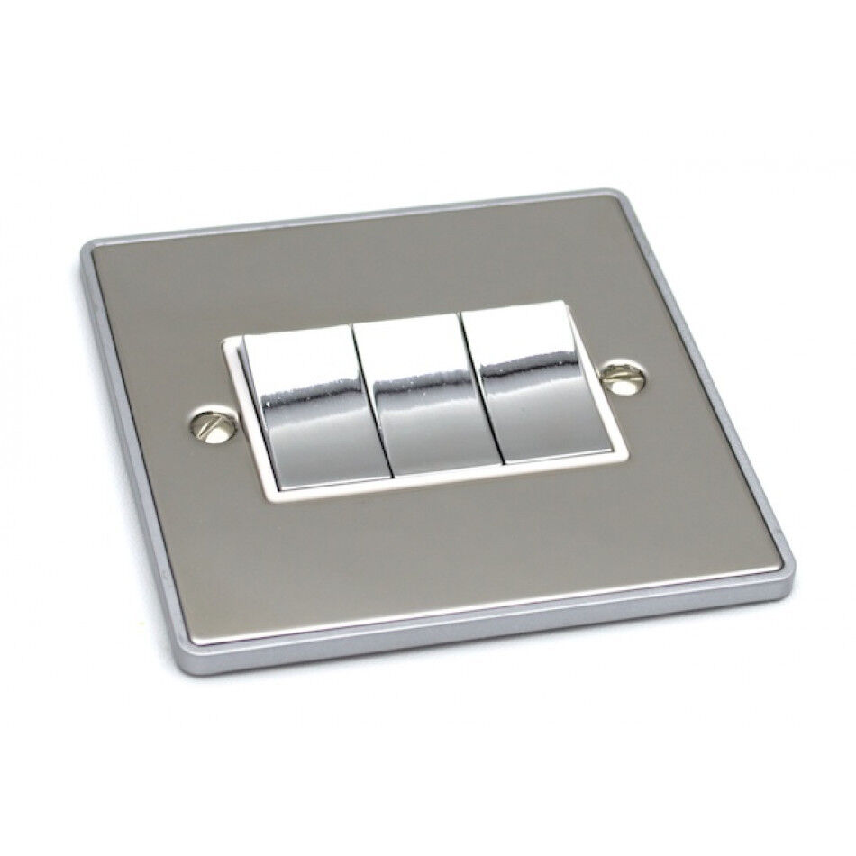 3 Gang Treble 10a Light Switch - UE03PCW