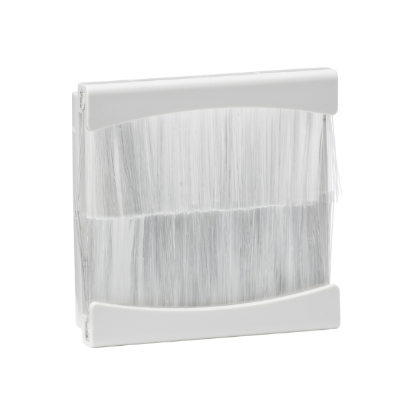 2 Gang White Brush Module - IN028