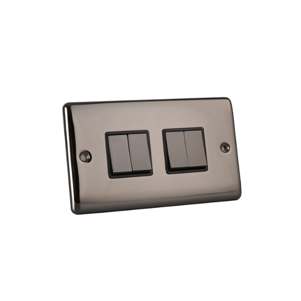 4 Gang Quad 10a Light Switch D04BN