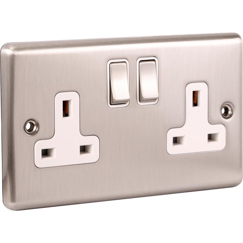 Windsor Brushed Steel White