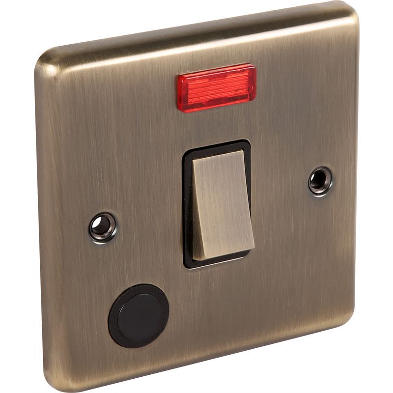 Antique Brass 20A Double Pole Switch - W37AB