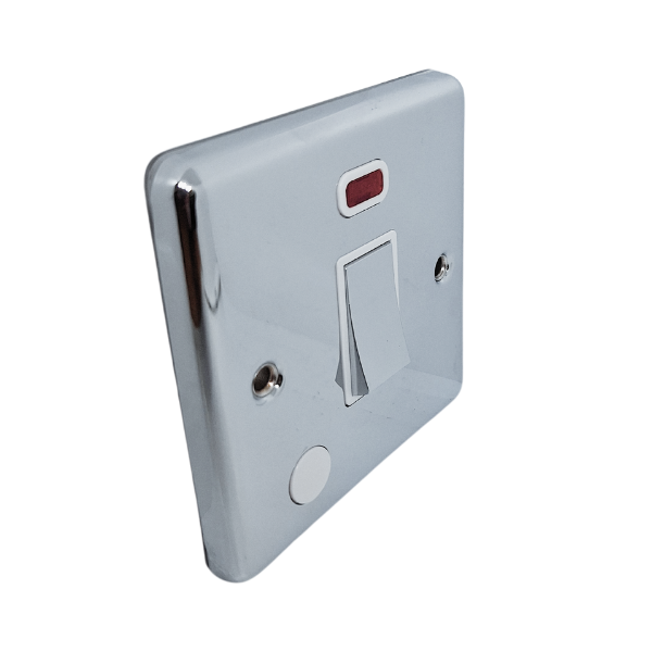 Polished Chrome 20A Double Pole Switch - W37PCW