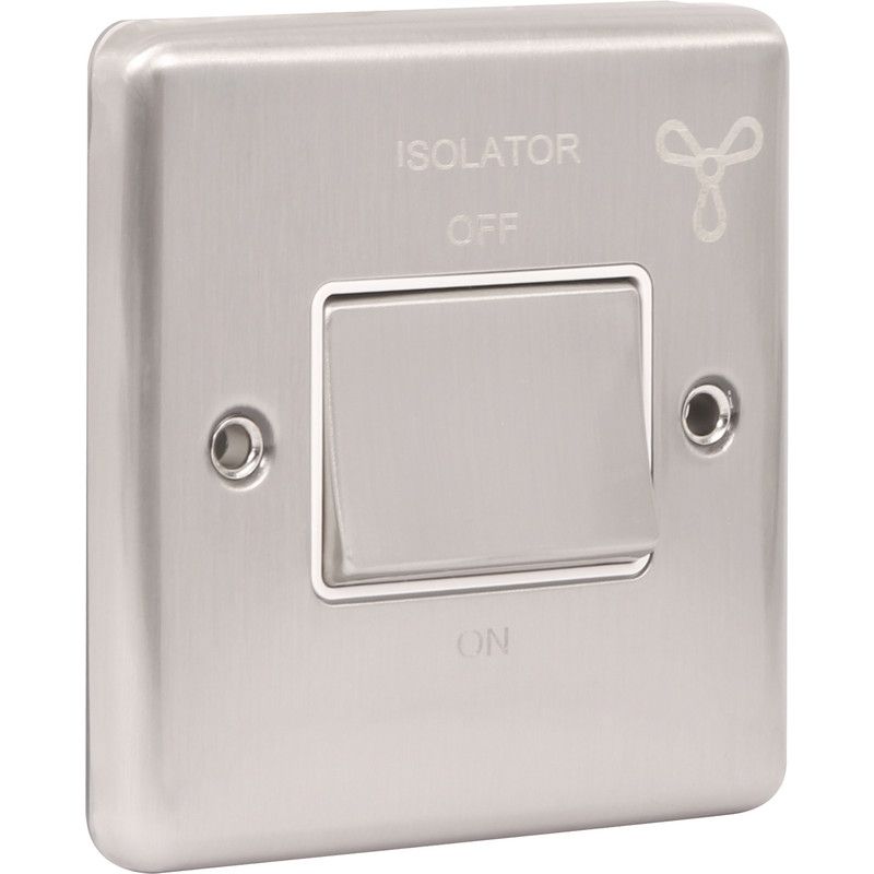 Brushed Steel Fan Isolator Switch W53BSW