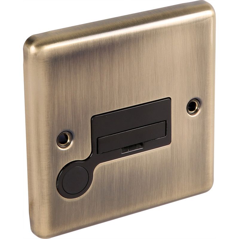 Antique Brass Un-Switched Fuse Spur - W55AB