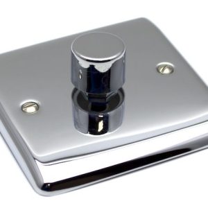 Polished Chrome - 1 Gang 400W Dimmer Switch D22PC