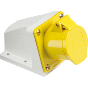 110V IP44 16A Angled Surface Mount Socket 2P+E