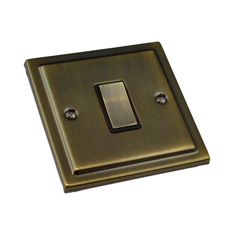 Antique Brass 1 Gang Single 10a Light Switch R01AB