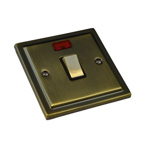 Antique Brass 20A Double Pole Switch R37AB