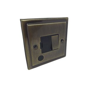 Antique Brass 13A Switched Fuse Spur R38AB