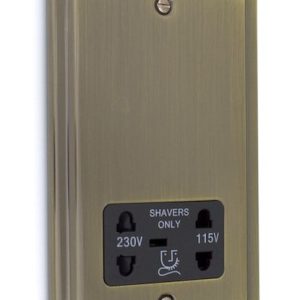 Antique Brass Shaver Socket R48AB