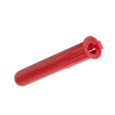 6mm Red Plastic Wall Plugs Pack of 100