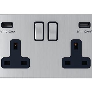 Screwless Brushed Steel Black