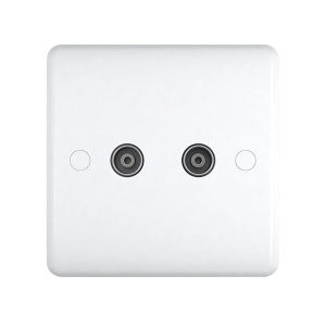 2 Gang TV Coaxial Outlet ST43W