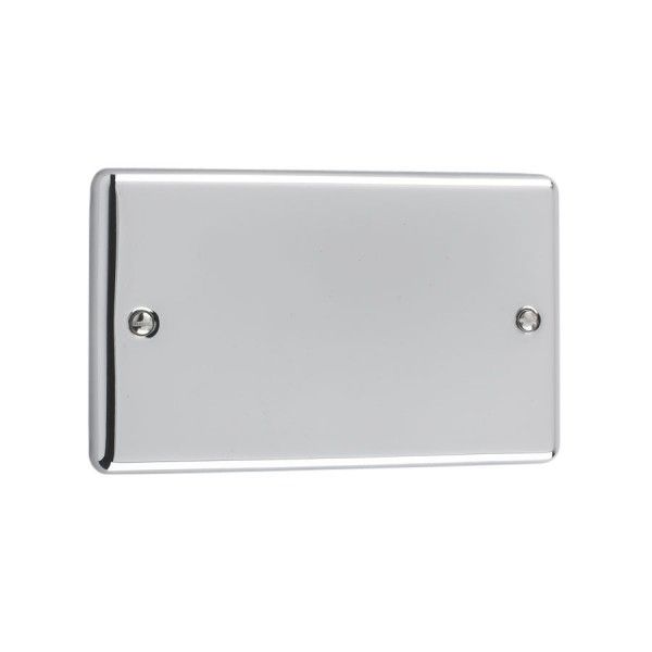 Polished Chrome Double Blanking Plate - W50PC