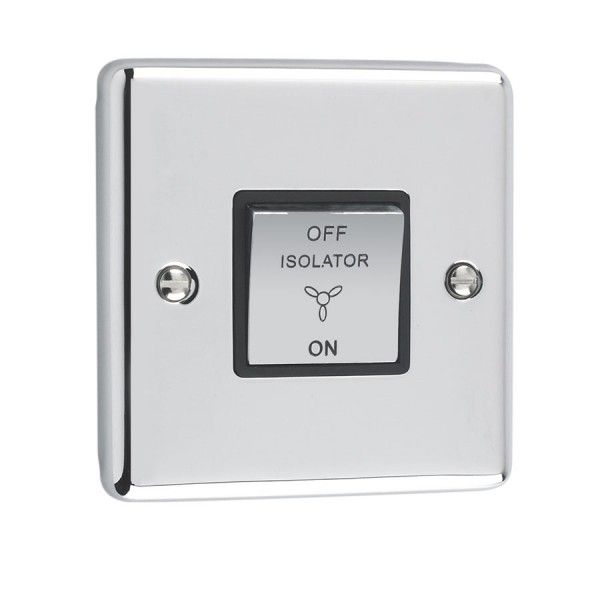 Polished Chrome Fan Isolator Switch - W53PCB