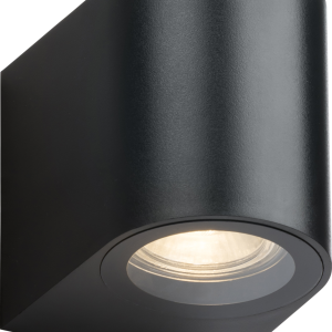 ALANA - 230V IP65 GU10 Polycarbonate Single Wall light - Black - ALC1BK