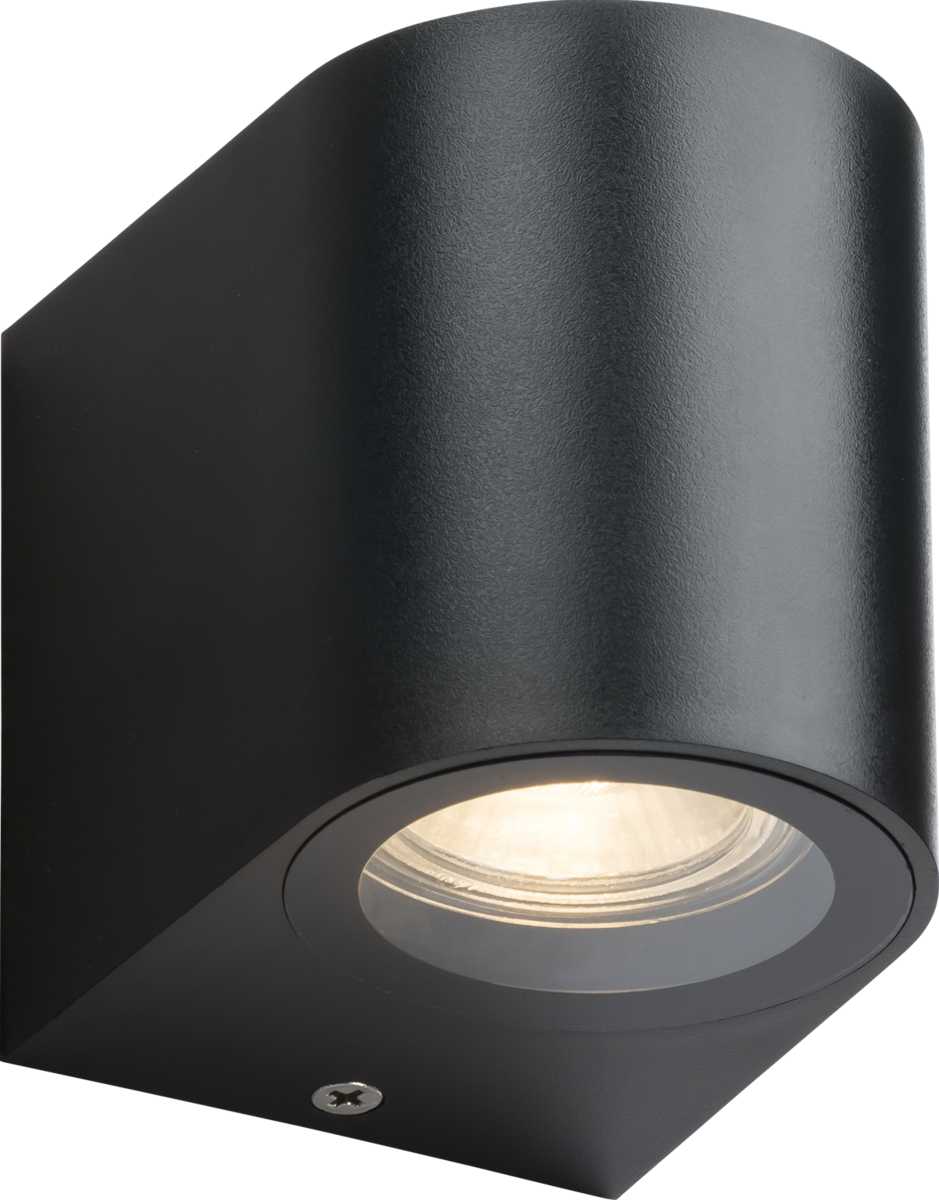 ALANA - 230V IP65 GU10 Polycarbonate Single Wall light - Black - ALC1BK