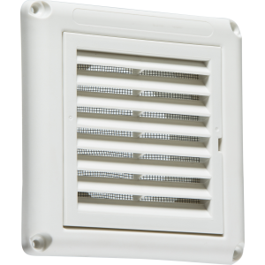100mm/4 inch Extractor Fan Grille with Fly Screen - White - EX009W