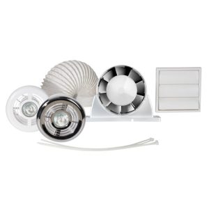 Aura 100T Shower Fan Light Kit With LED