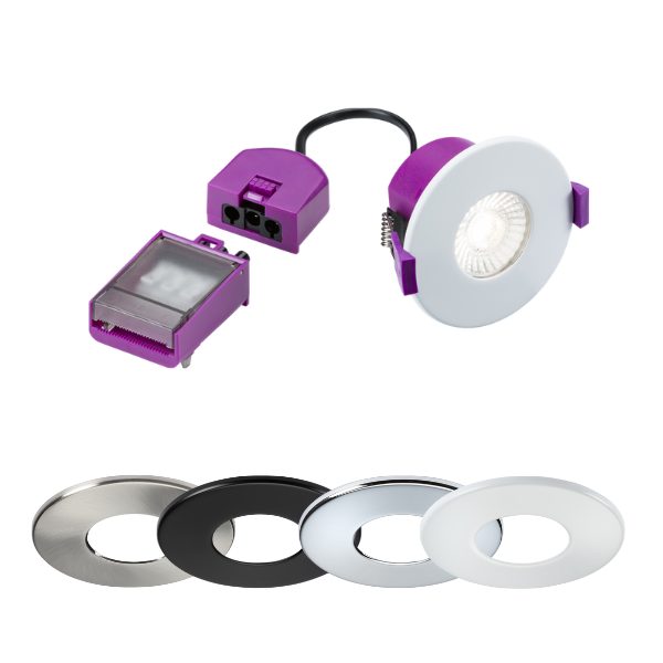 Fire Rated IP65 Downlight SpektroLED Evo Fixed - with 2 x Wattage and 4 x CCT - SPKEVF