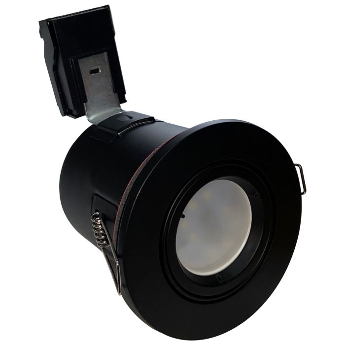 Matt Black Tilt Fire Rated Downlight - VUEP566