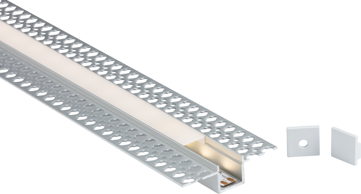1M Aluminium Profile - Plaster-in Recessed - 1MPLA