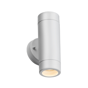 EAMON - 230V IP54 GU10 Polycarbonate Up/Down Wall light - White - EA2W