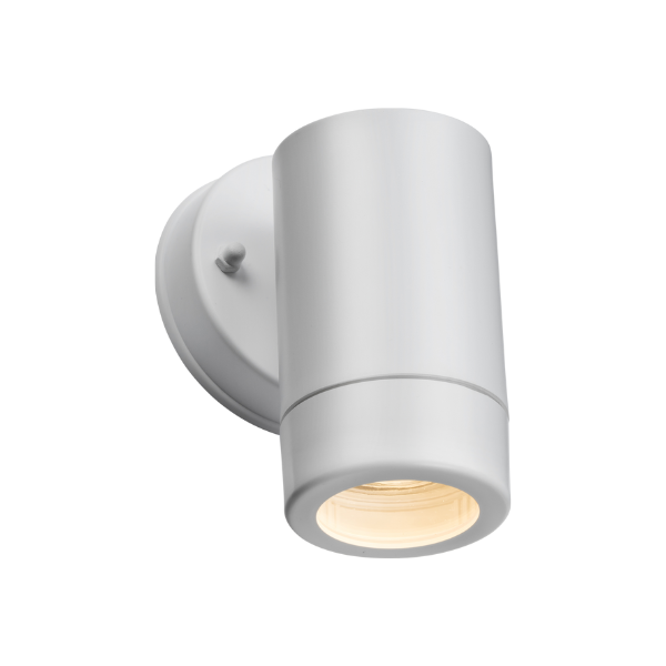 EAMON - 230V IP54 GU10 Polycarbonate Single Wall light - White - EA1W