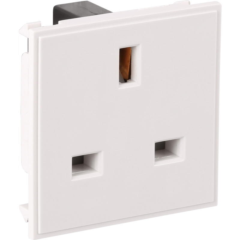 Euro Module Socket Outlet 13A White - IN023