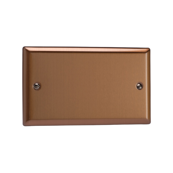 Urban Brushed Bronze Double Blank Plate XYDB.BZ
