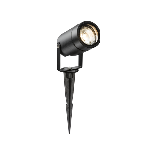 230V IP65 GU10 Spike Light Black - SPIKEGUBK