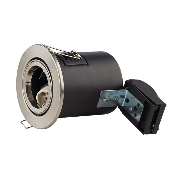 Satin Nickel Tilt Adjustable Fire Rated GU10 Downlight - VUEP549