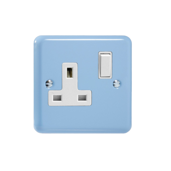 Duck Egg Blue 1-Gang 13A Double Pole Switched Socket XY4W.DB