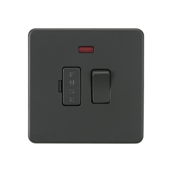 Anthracite 13A Switched Fused Spur Unit with Neon - SF6300NAT