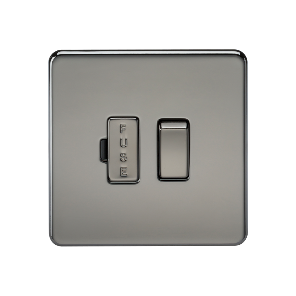 Black Nickel 13A Switched Fused Spur Unit - SF6300BN