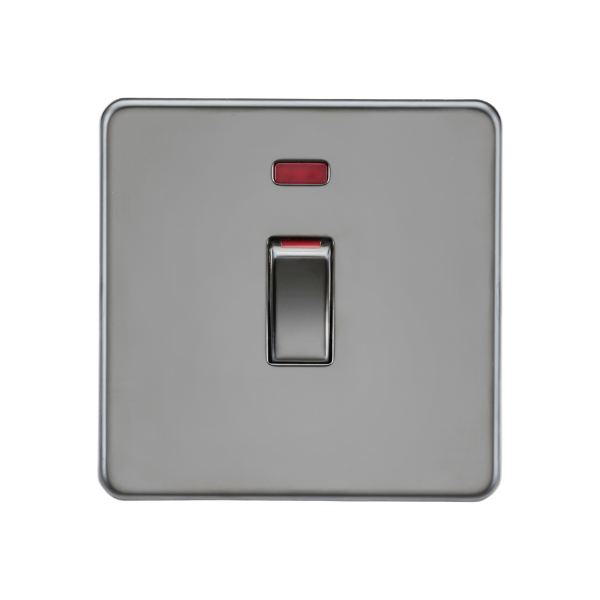 45A DP Switch with Neon (1G size) - Black Nickel SF81MNBN