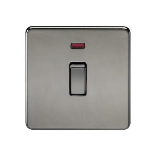 Black Nickel 20A 1G DP Switch with Neon - SF8341NBN