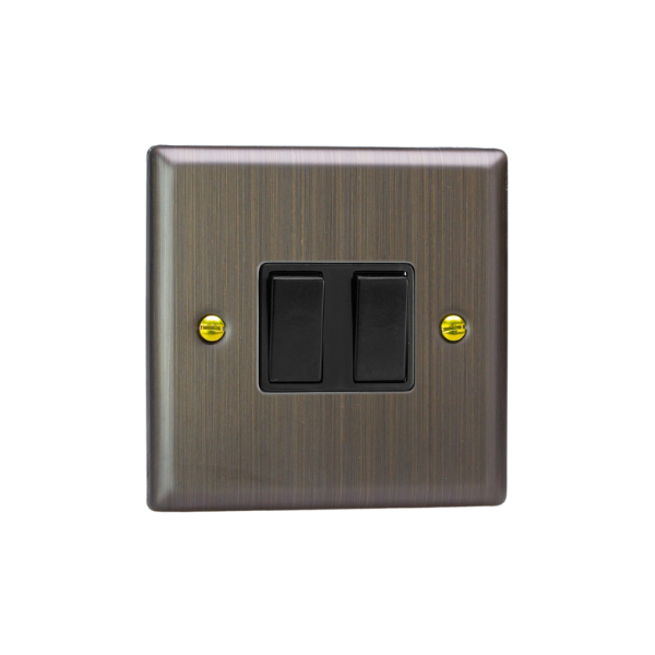 Urban Antique Brass 2 Gang 2 Way Switch XY2B.AB